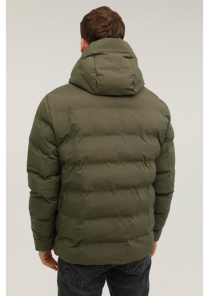 Nolan Erkek Haki Kapüşonlu Şişme Mont fiyatları