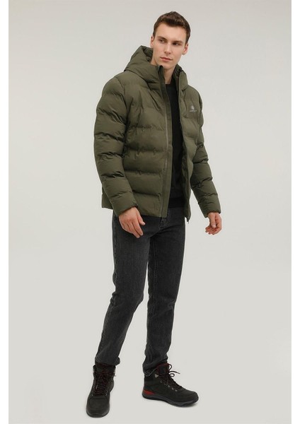 Nolan Erkek Haki Kapüşonlu Şişme Mont modelleri