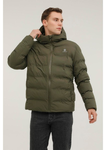 Nolan Erkek Haki Kapüşonlu Şişme Mont indirimleri