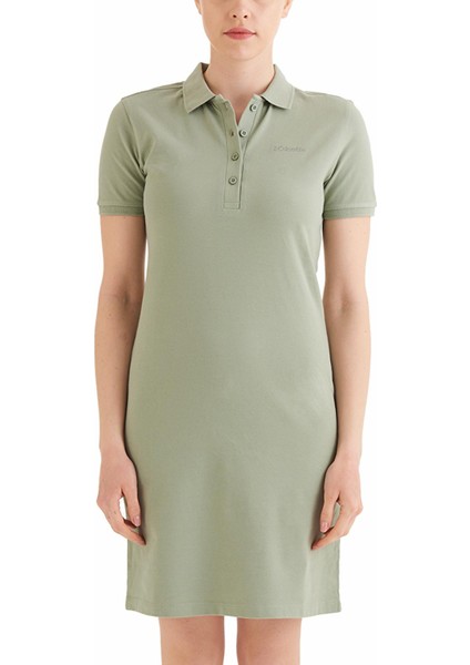 CS0378 Csc W Basic Polo Ss Dress Kadın Elbise