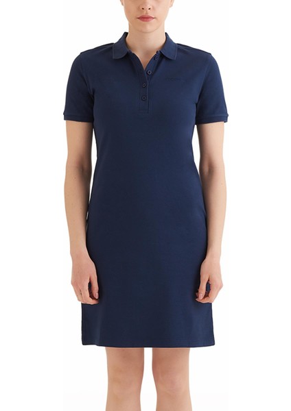 Cs0378 Csc W Basic Polo Ss Dress Kadın Elbise