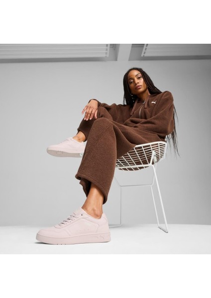 395021 08 Court Classy Beyaz-Mor Gümüş Kadın Spor Ayakkabı modelleri