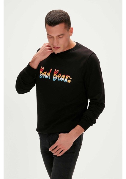 Manuscript Crewneck Erkek Siyah Sweatshirt 23.02.12.016-C01 fiyatları