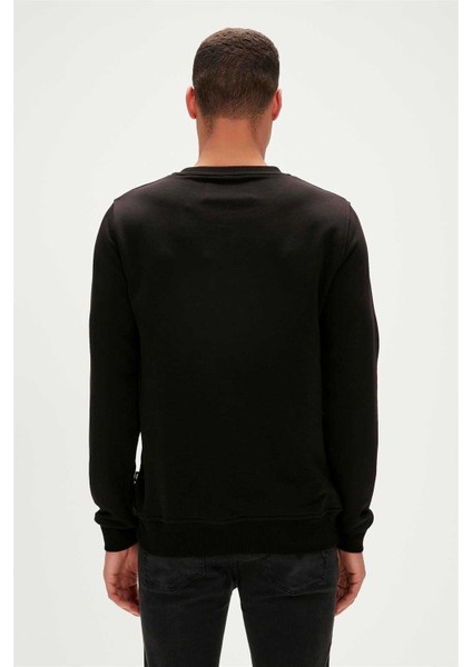 Manuscript Crewneck Erkek Siyah Sweatshirt 23.02.12.016-C01 modelleri