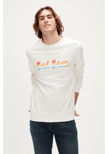 Manuscript Crewneck Erkek Beyaz Sweatshirt 23.02.12.016-C04 modelleri