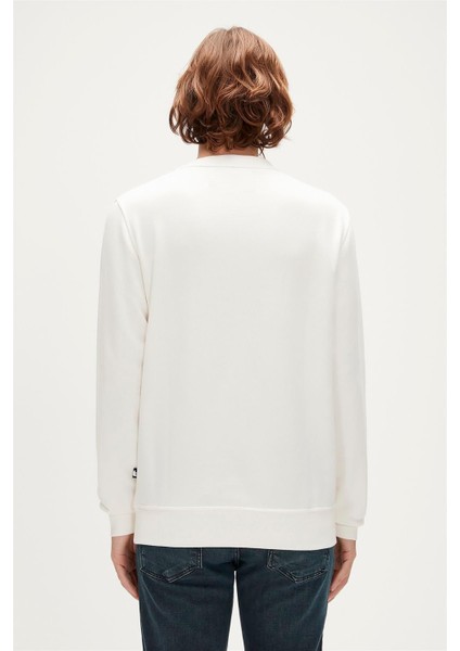 Manuscript Crewneck Erkek Beyaz Sweatshirt 23.02.12.016-C04 indirimleri