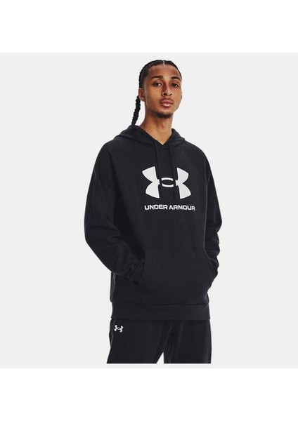 Ua Rival Fleece Logo Hd Siyah Erkek Sweatshirt 1379758-001