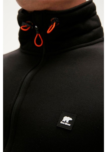 More Bear Full-Zip Hoodie Siyah Fermuarlı Erkek Sweatshirt fiyatları