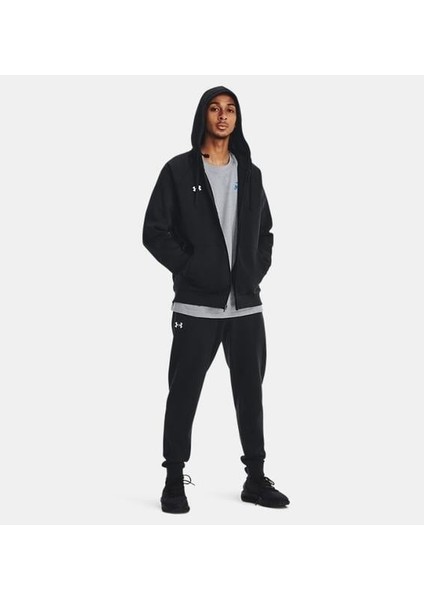 Erkek UA Rival Fleece Tam Boy Fermuarlı Kapüşonlu Üst 1379767-001 modelleri