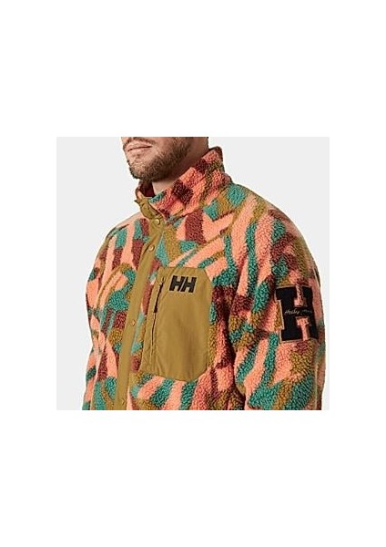 Panorama Printed Pile Snap Mont Erkek Polar indirimleri