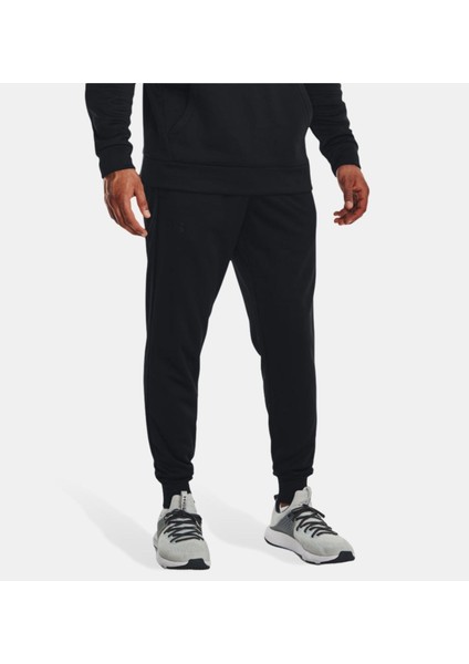 Fleece Joggers Erkek Siyah Antrenman Eşofman Altı.001