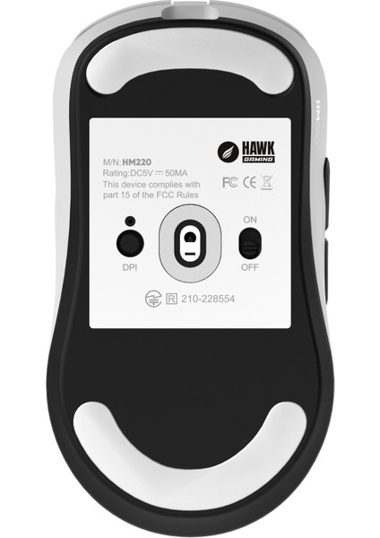 HM220 1k Hz 12000 Dpı Tri-Mode Kablosuz/bluetooth Beyaz Gaming Mouse