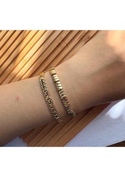 Ince Kordon Model Çelik Gold Renk Bileklik fiyatları