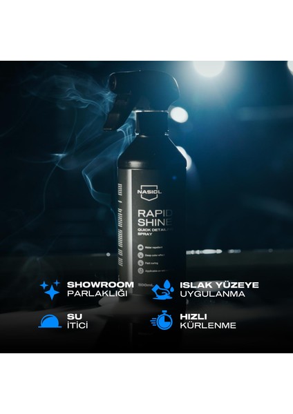 Rapidshine Araç Detay Spreyi-Hızlı Cila Etkisi-Derin Renk-Showroom Parlaklığı-6 Ay Dayanım-500ml fiyatları