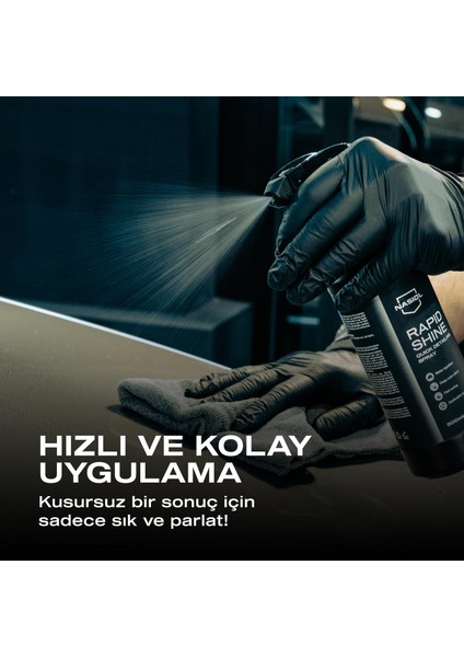 Rapidshine Araç Detay Spreyi-Hızlı Cila Etkisi-Derin Renk-Showroom Parlaklığı-6 Ay Dayanım-500ml