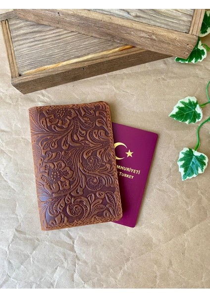 (Isim Yazıyoruz) El Yapımı Deri Pasaport Kılıfı / Pasaport Cüzdanı modelleri