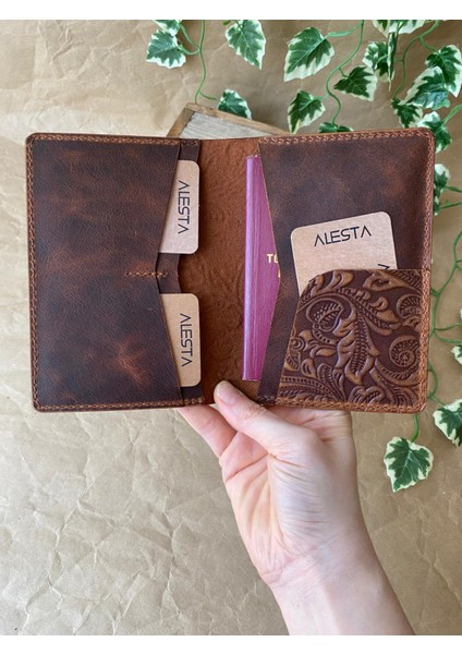(Isim Yazıyoruz) El Yapımı Deri Pasaport Kılıfı / Pasaport Cüzdanı indirimleri
