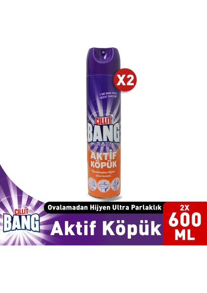 Aktif Köpük Sprey Yüzey Temizleyici 2 X 600 Ml