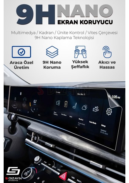 S-Dizayn Peugeot 208 Active 9h Nano Multimedya Ekran Koruyucu 7 Inç Parlak 2012-2019 A+ Kalite