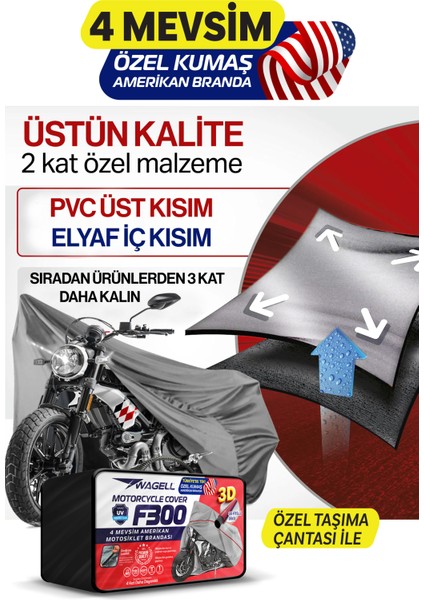 Vespa Px 200 Amerikan Fitilli Motosiklet Brandası Çadır Örtü - Miflonlu