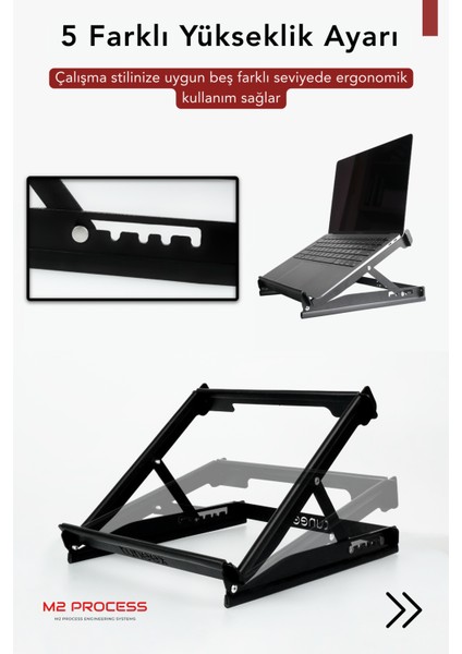 2'Lİ OFİS SETİ - 5 KADEMELİ METAL NOTEBOOK LAPTOP YÜKSELTİCİ ALTLIK & TELEFON TABLET TUTUCU STAND modelleri