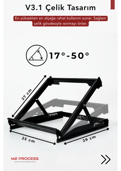 2'Lİ OFİS SETİ - 5 KADEMELİ METAL NOTEBOOK LAPTOP YÜKSELTİCİ ALTLIK & TELEFON TABLET TUTUCU STAND indirimleri