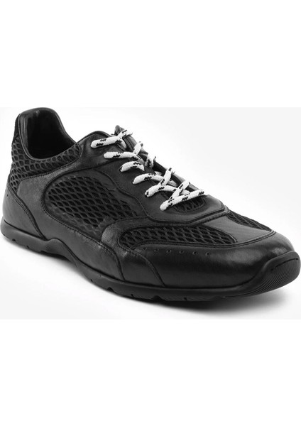 Erkek Siyah Hakiki Deri Sneaker Ayakkabı 5Y1SA18530 fiyatları