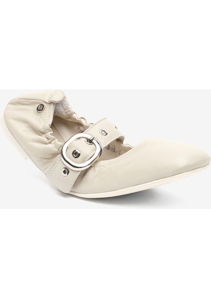 Kadın Bej Hakiki Deri Babet 5Y2KA34360 fiyatları