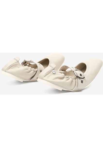 Kadın Bej Hakiki Deri Babet 5Y2KA34360 fırsatları