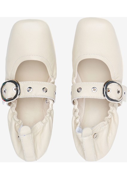 Kadın Bej Hakiki Deri Babet 5Y2KA34360 indirimleri