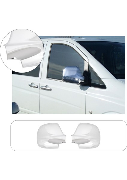 Mercedes Vito W639 Uyumlu 2004-2008 Ayna Kapağı 2 Parça Abs Krom Kaplama