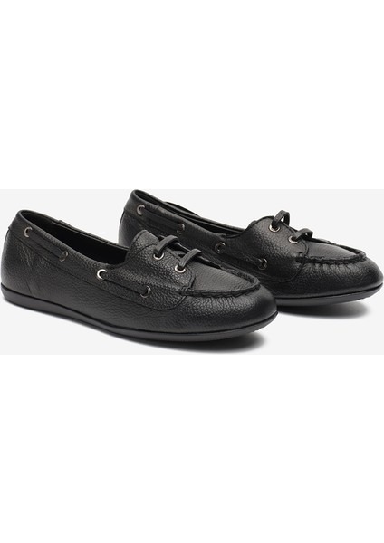 Kadın Siyah Hakiki Deri Loafer Ayakkabı 5Y2CA34370 modelleri