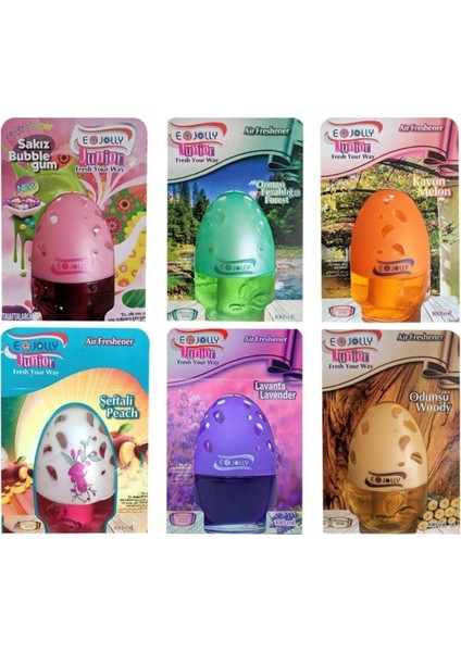 Oto ve Oda Kokusu Kavanoz Cam Şişe 6'lı Set 100 ml