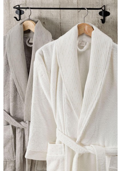 6 Parça Sedef Bambu Jakar Desenli Bornoz Seti Keten Ekru fiyatları