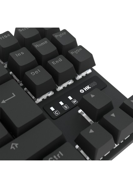 HK410 Mekanik Mavi Switch 19 Mod Rgb Kablolu Siyah Tkl Türkçe Gaming Klavye
