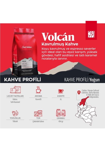 Volcán Çekirdek Kahve 454gr fırsatları
