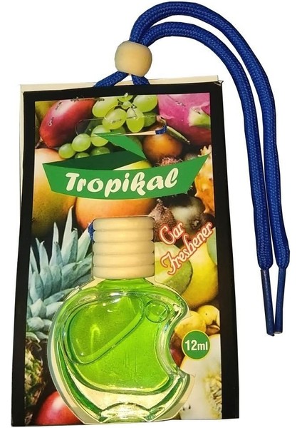 Tropikal Kokulu Parfüm Asma Ipli Cam Şişe 1 Adet 12 ml