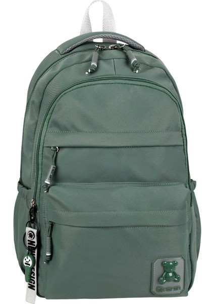 Su Itici Terletmez Kumaş Lise ve Ortaokul Unisex Sırt Çantası Günlük Çanta Özel Kumaş Cepli Desenli