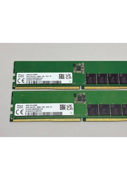 16GB Ddr5 4800 Ec4 Udımm 1rx8 PC5-4800B-ED0-1010-XT 288PIN Server Ram