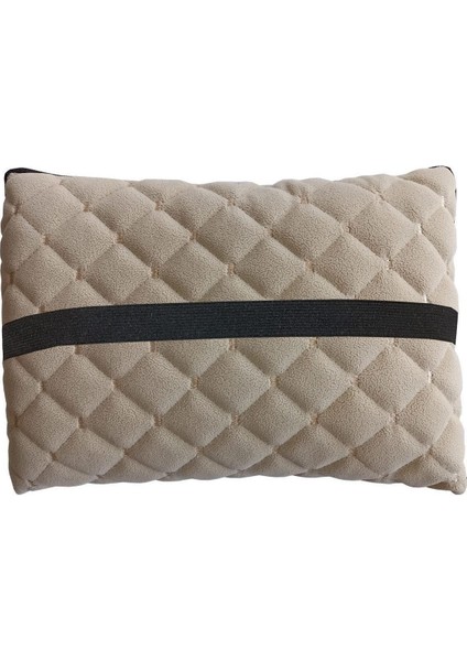 Oto Boyun Bel Destek Yastığı Polarlı Örtü Bej Nakışlı Bej Yastık fiyatları