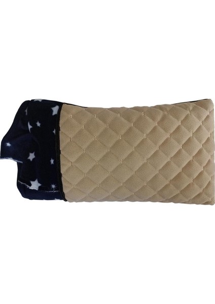 Oto Boyun Bel Destek Yastığı Polarlı Örtü Bej Nakışlı Bej Yastık modelleri