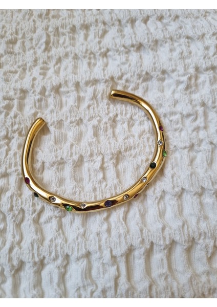 Renkli Taşlı Çelik Bileklik fırsatları