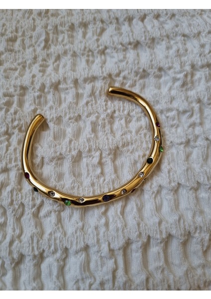 Renkli Taşlı Çelik Bileklik indirimleri