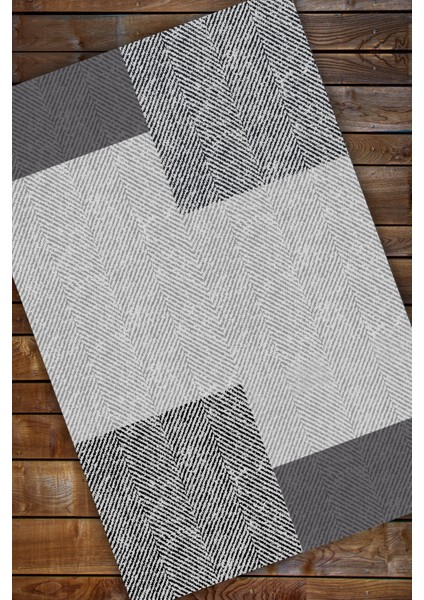 Goemetrik Dikdörtgen Desenli Halı Balıksırtı Kırçıllı Halı Gri Halı Salon ve Oturma Odası Halısı modelleri