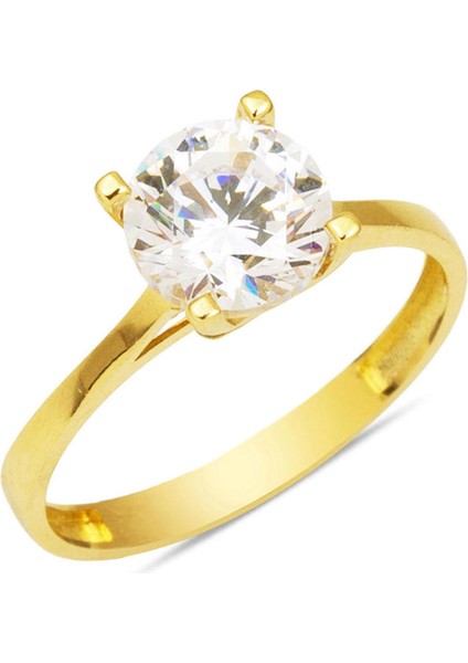 Altın Tektaş Yüzük 14 Ayar