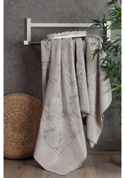 Filipin 1 Parça % 100 Pamuk Kadife Havlu Pike Bej