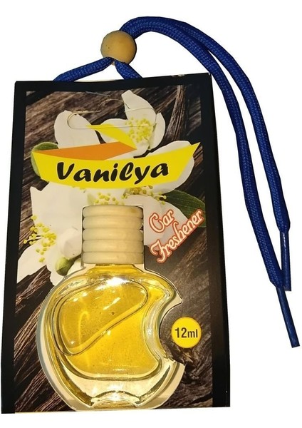 Oto Kokusu Vanilya Kokulu Parfüm Asma Ipli Cam Şişe 1 Adet 12 ml