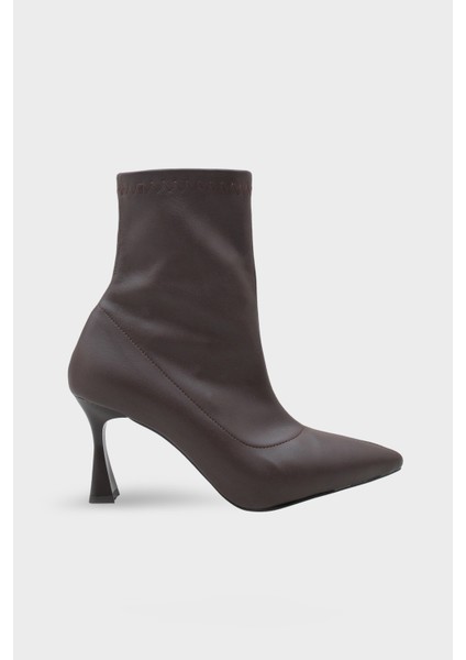 Kadın Sivri Burun Topuklu Streç Günlük Bot Kaliy Kahve fırsatları