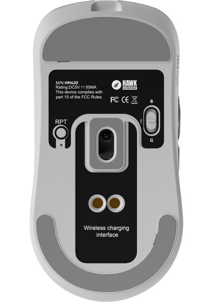 HM420 4K Hz 26000 Dpı Tri-Mode Kablosuz/bluetooth Şarj Standlı Beyaz Gaming Mouse