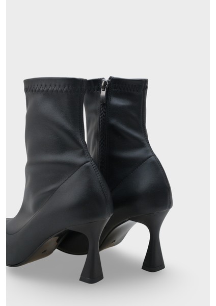 Kadın Sivri Burun Topuklu Streç Günlük Bot Kaliy Siyah modelleri